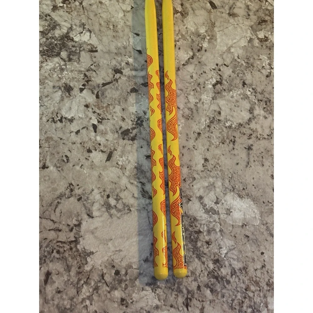 RockBand Yellow Wooden Drum Sticks OEM RARE Xbox 360 Playstation 3 Nintendo